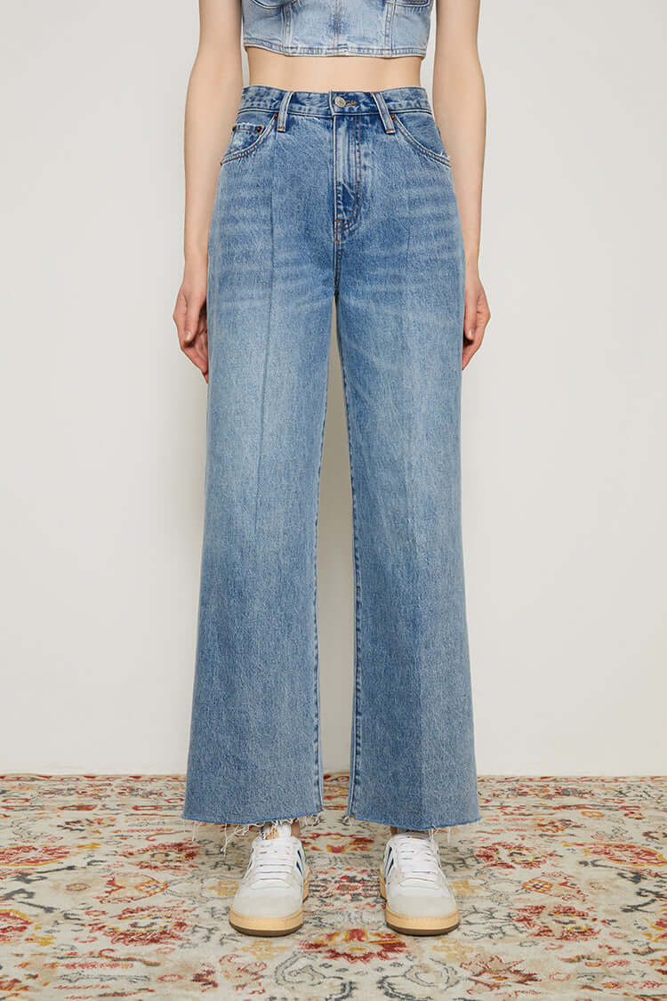 CHILL Pleat Straight Ankle Jeans | Hey Joanie – Final Sale, Jeans, $ 43.99, A Moment Of Now™