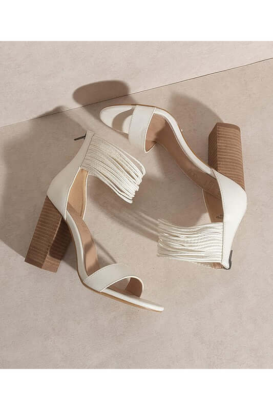 Shop Blair Women's White Ankle Strap High Heels | USA Boutique Shoes Online, Heels, USA Boutique