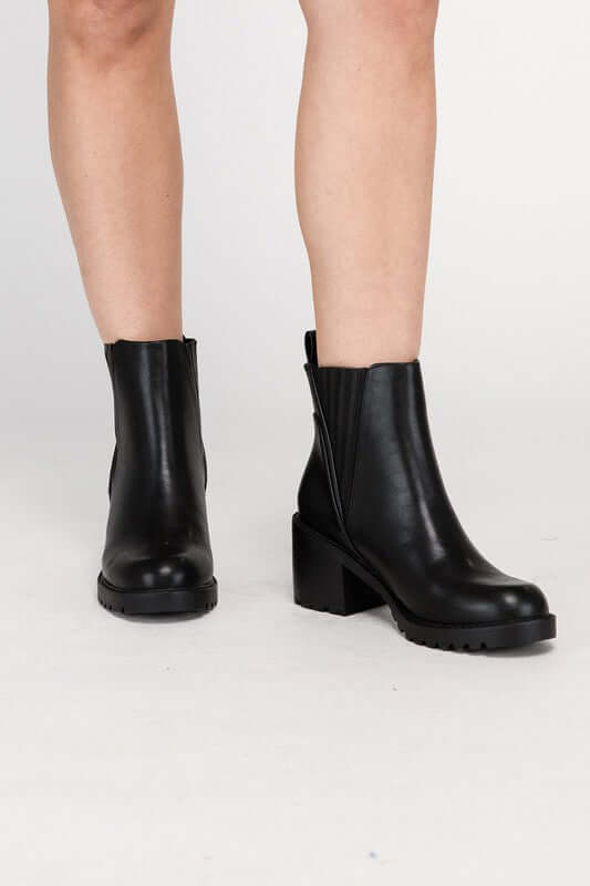 WISELY Modern Block Heel Ankle Boots, Fortune Dynamic, A Moment Of Now