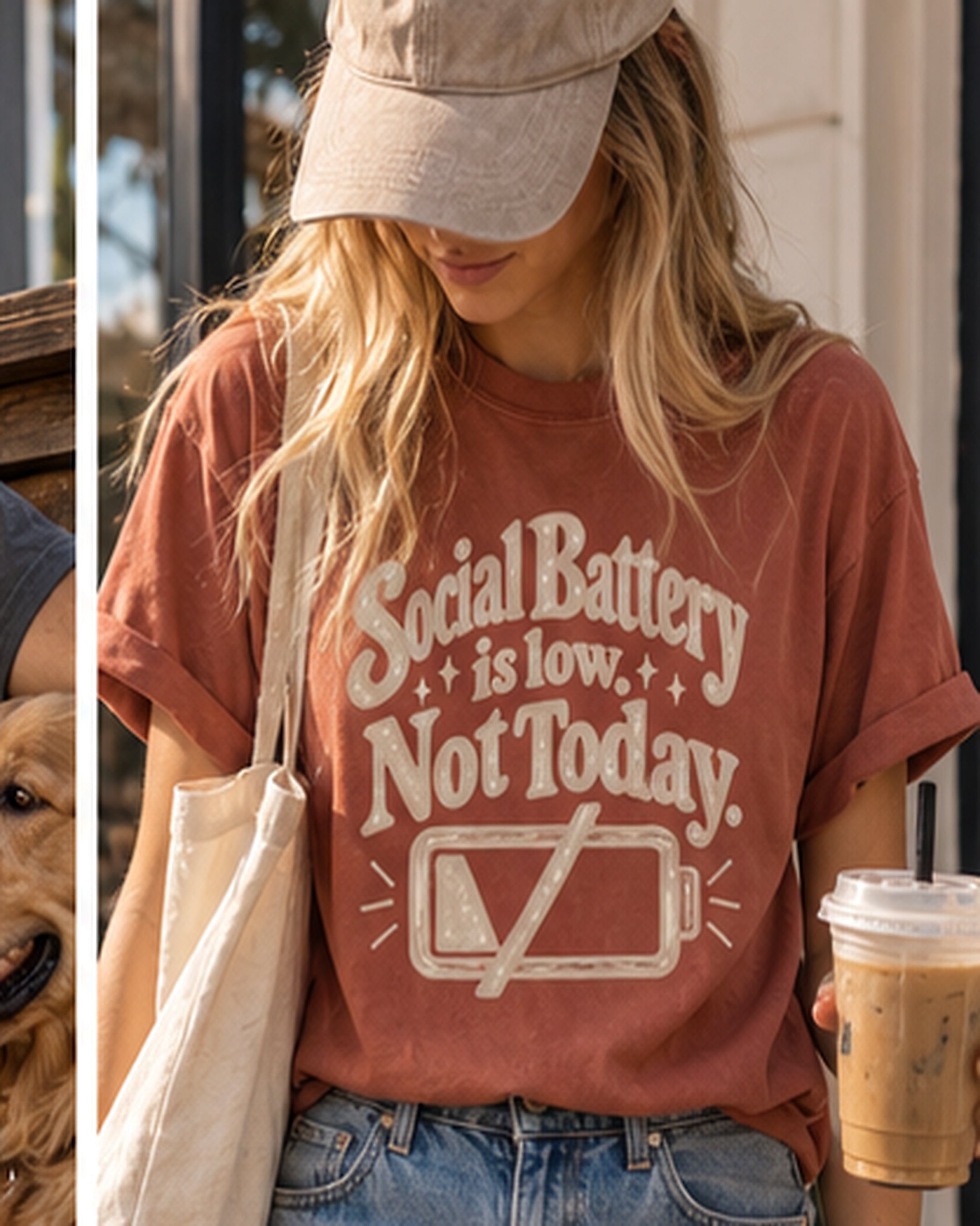Social Battery Is Low. Not Today. Graphic T-Shirt