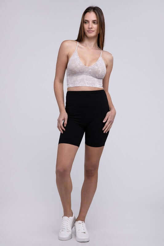 Washed Ribbed Bra Padded Tank Top, ZENANA, $ 22.95