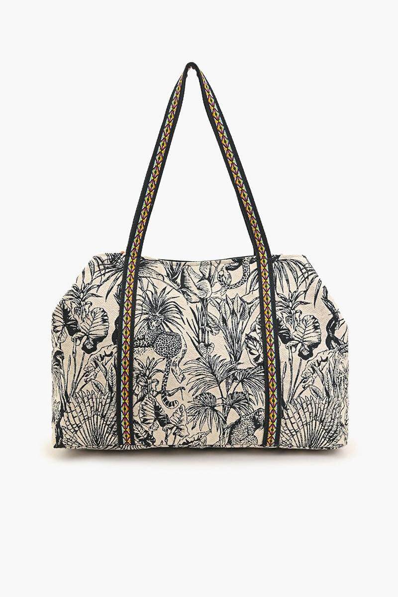 Tropical Leopard Embellished Tote, Accessories, $ 149.00, A Moment Of Now™