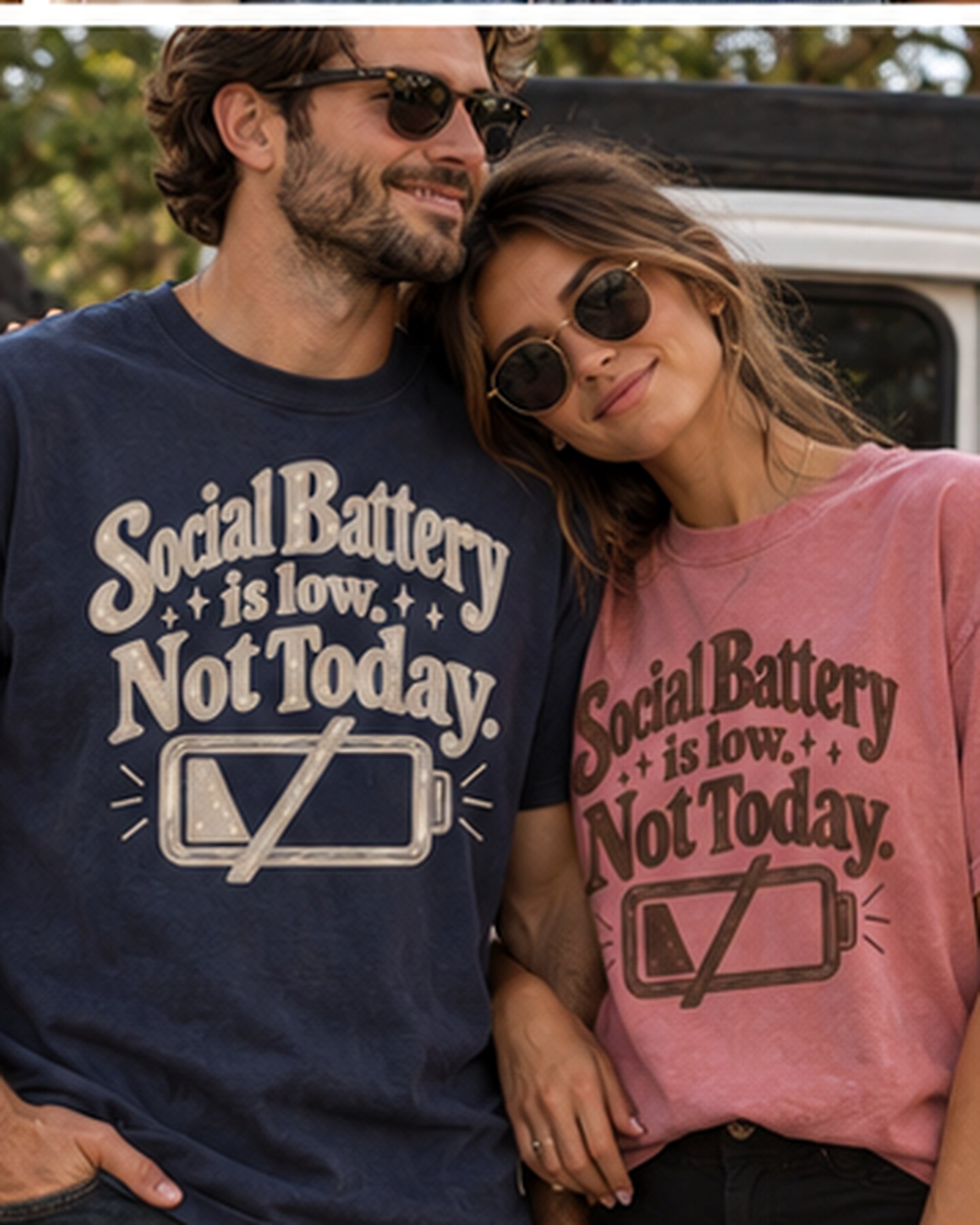 Social Battery Is Low. Not Today. Graphic T-Shirt