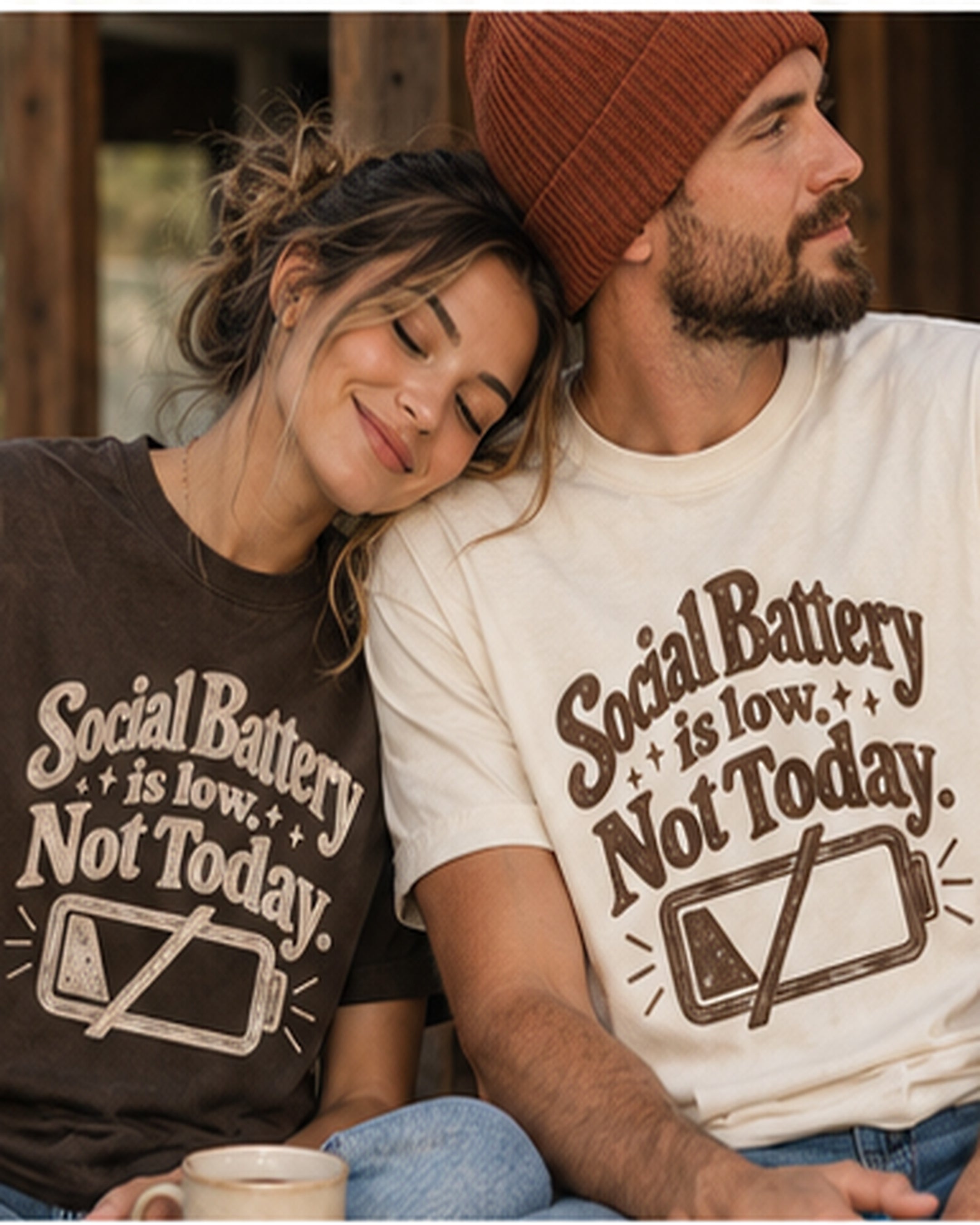 Social Battery Is Low. Not Today. Graphic T-Shirt