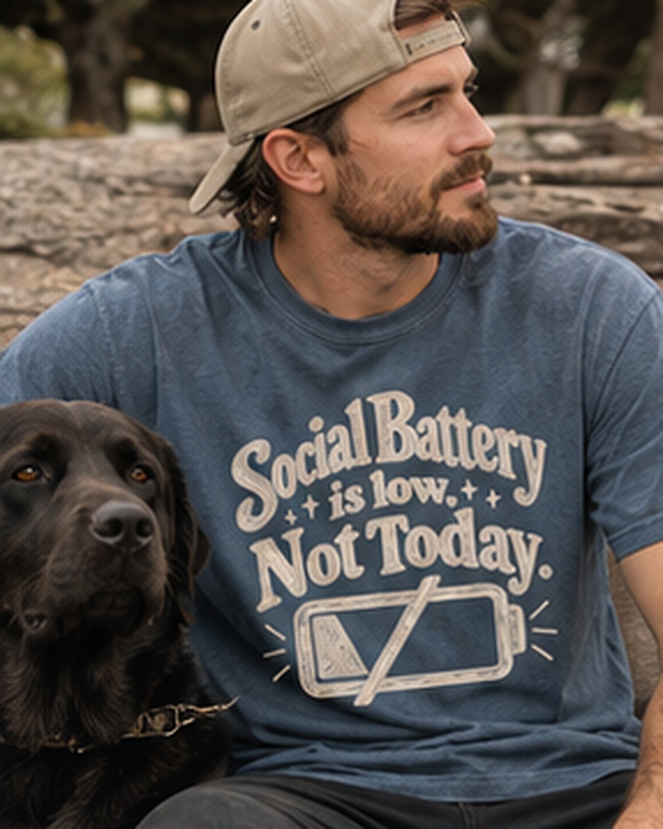 Social Battery Is Low. Not Today. Graphic T-Shirt