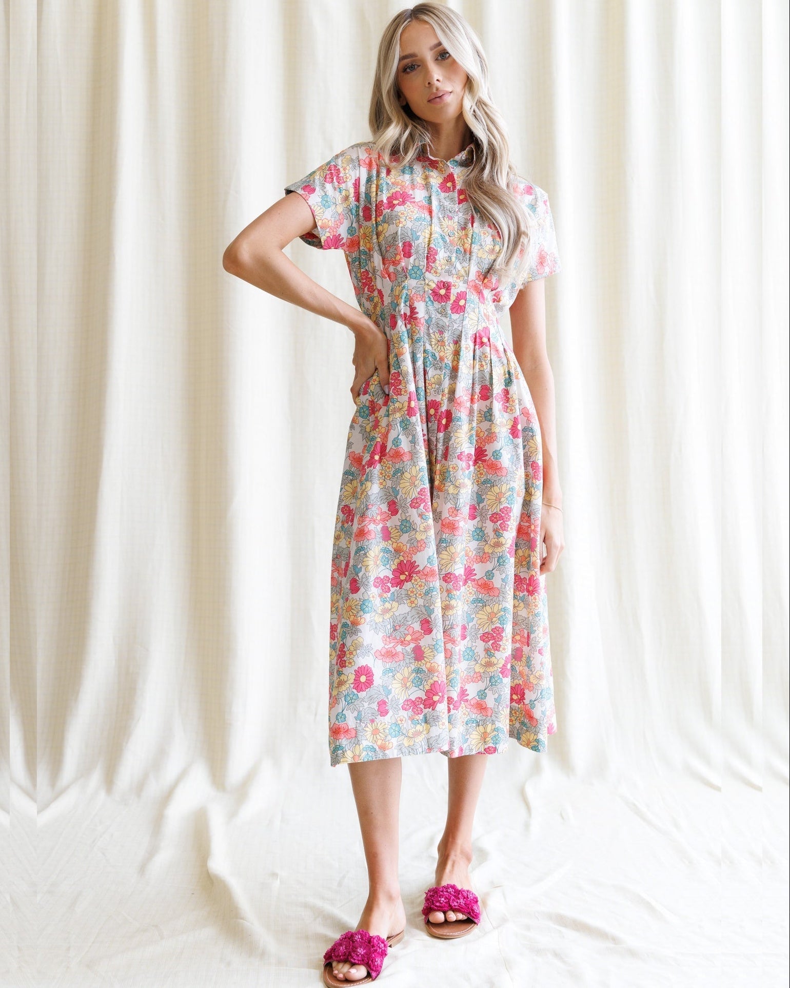 Pleated Shirtdress | Boutique In USA, Dresses, $ 60.00, A Moment Of Now™