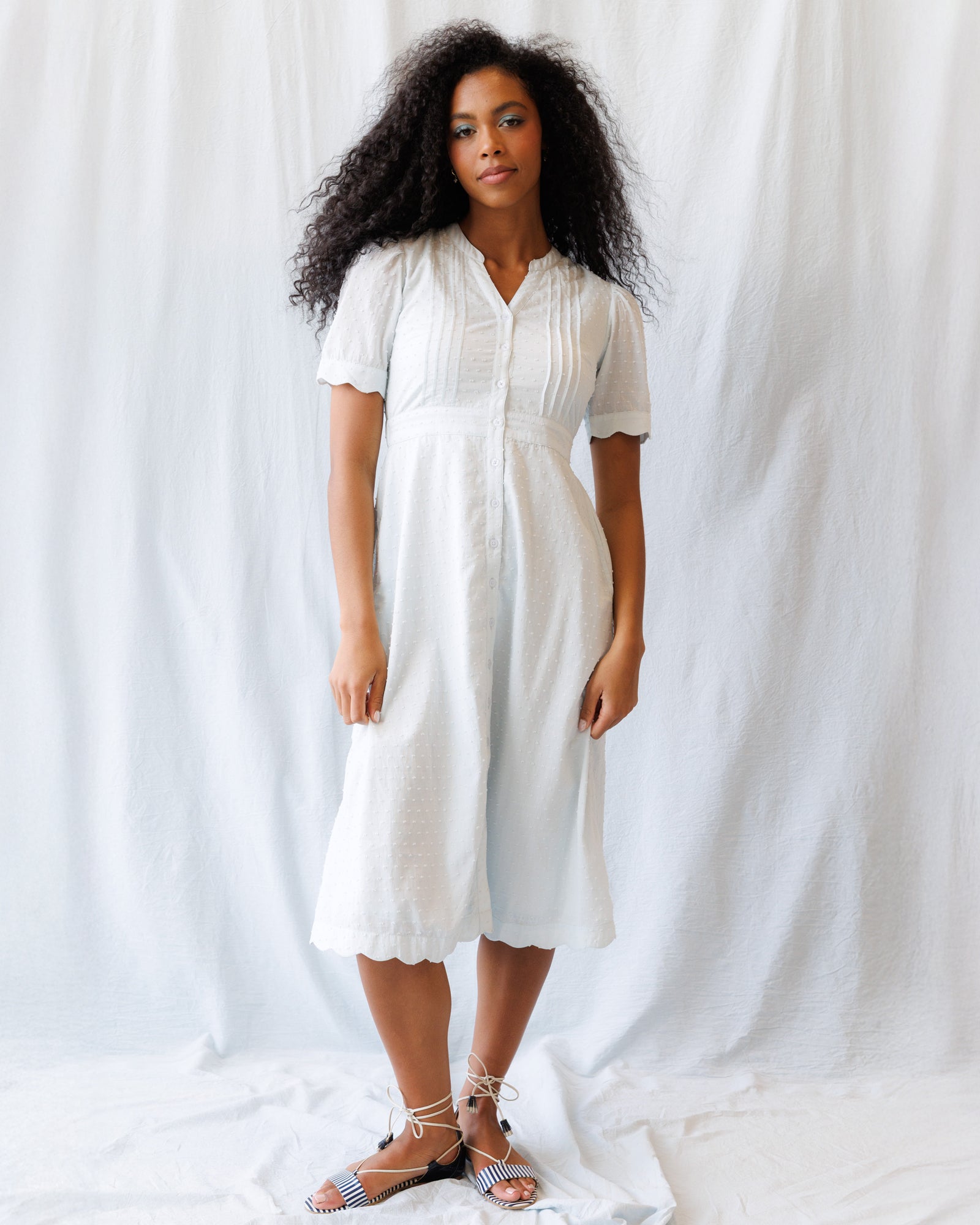 Swiss Dot Scallop Dress | Boutique In USA, Dresses, $ 60.00, A Moment Of Now™