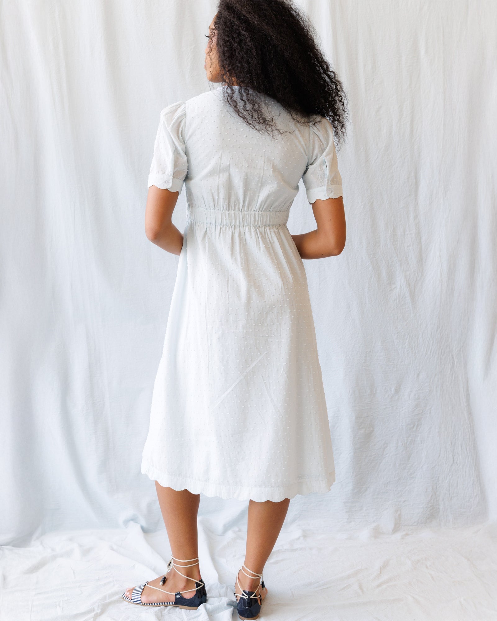 Swiss Dot Scallop Dress | Boutique In USA, Dresses, $ 60.00, A Moment Of Now™