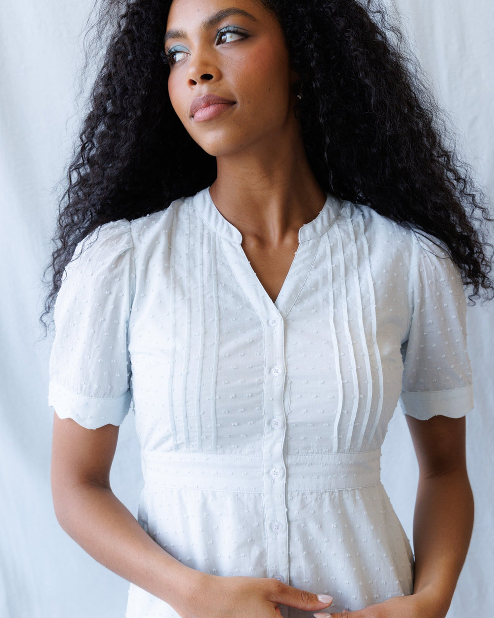 Swiss Dot Scallop Dress | Boutique In USA, Dresses, $ 60.00, A Moment Of Now™