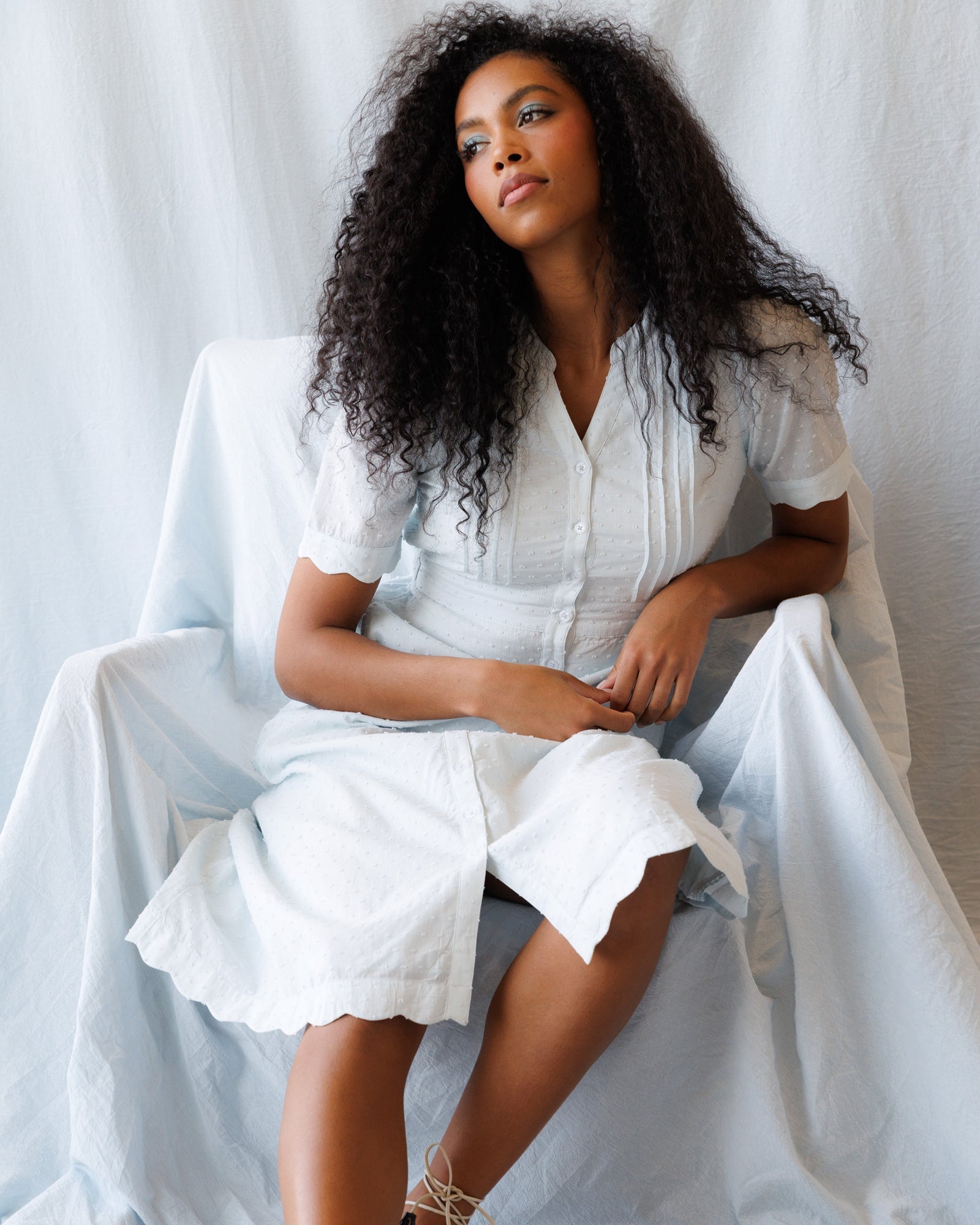 Swiss Dot Scallop Dress | Boutique In USA, Dresses, $ 60.00, A Moment Of Now™
