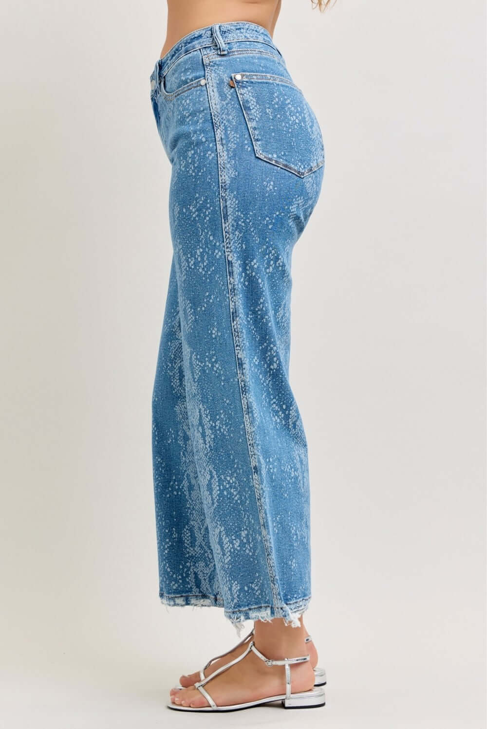 Judy Blue High Rise Ankle Wide Leg Jeans | Print Denim, Jeans, $ 79.00, A Moment Of Now™