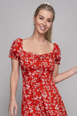 Floral Sweetheart Neck Summer Dress | Women's Clothing Boutique Dresses A Moment Of Now Women’s Boutique Clothing Online Lifestyle Store