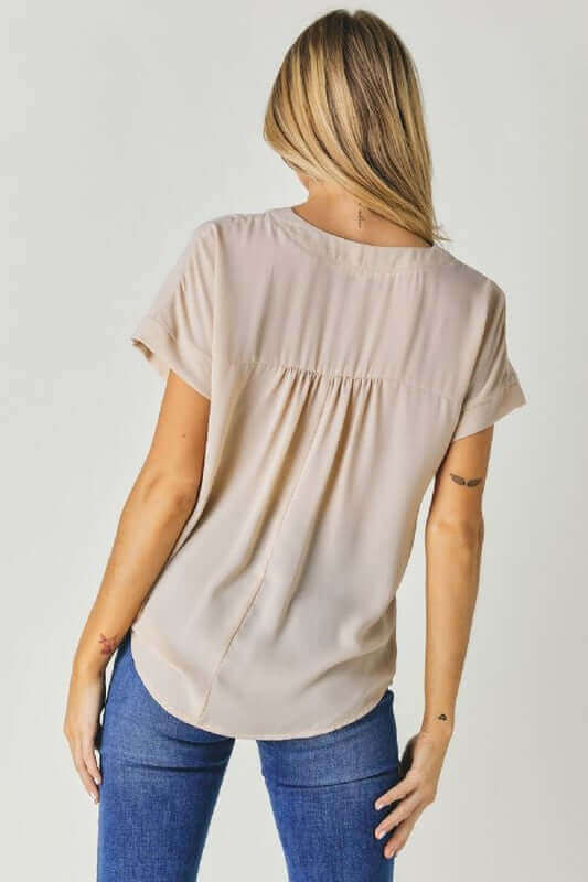 V-Neck Dolman Sleeve Solid Basic Top, Davi & Dani, A Moment Of Now