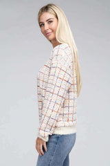 Ivory Textured Fancy Knit Sweater, Nuvi Apparel, $ 48.95