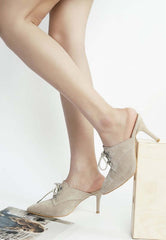 Miladi Suede Stiletto Mules Heels - Chic & Comfortable, Heels, $ 89.00, A Moment Of Now™