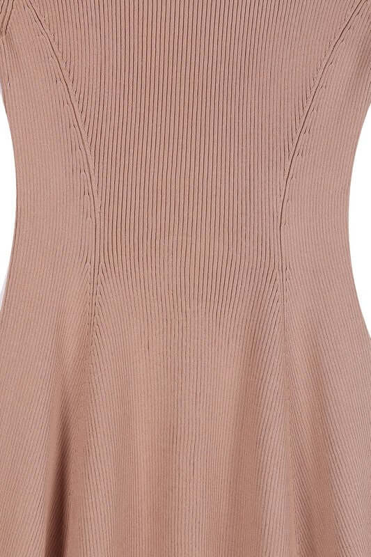 Knitted Fit Long Sleeve Flare Mini Dress - Perfect for Any Occasion, Dresses, $ 51.95, A Moment Of Now™