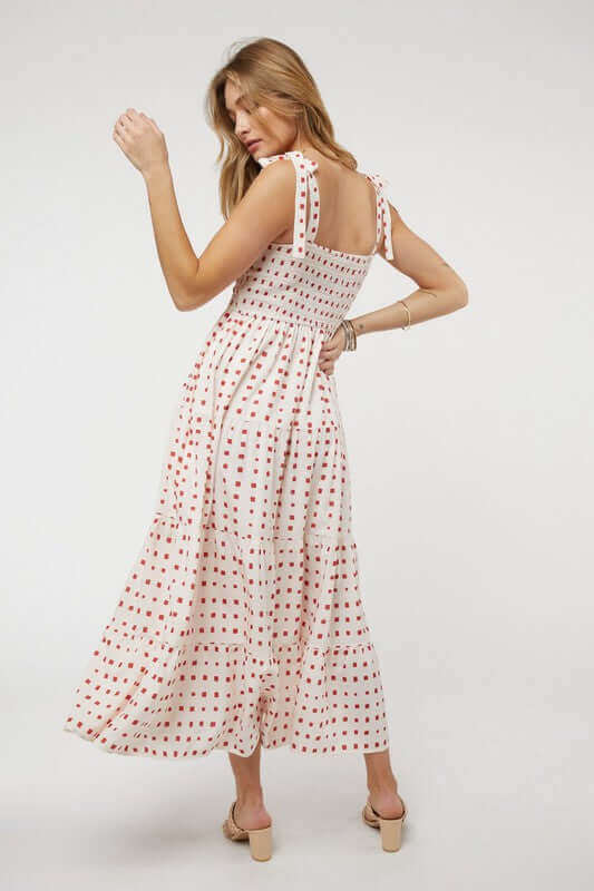 Printed Smocked Ruffle Maxi Dress, Davi & Dani, $ 68.95