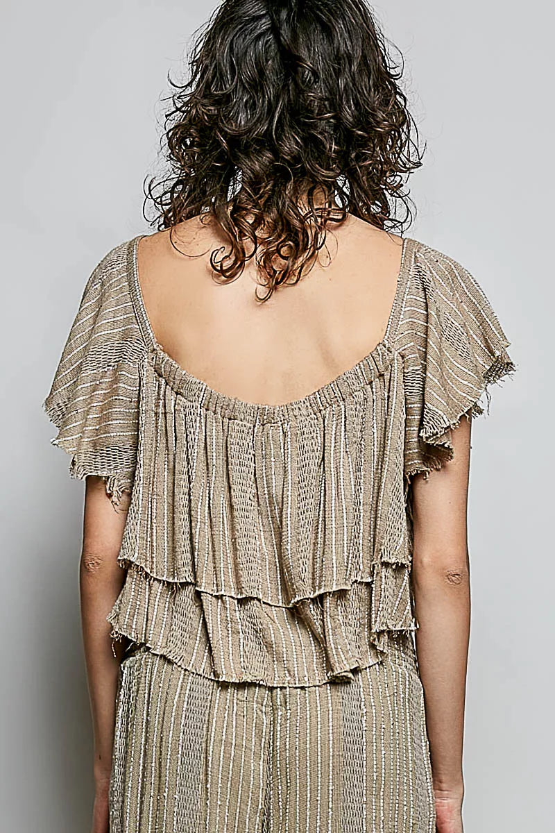 POL Off-Shoulder Ruffle Crop Top, Tops, $ 49.00, A Moment Of Now™