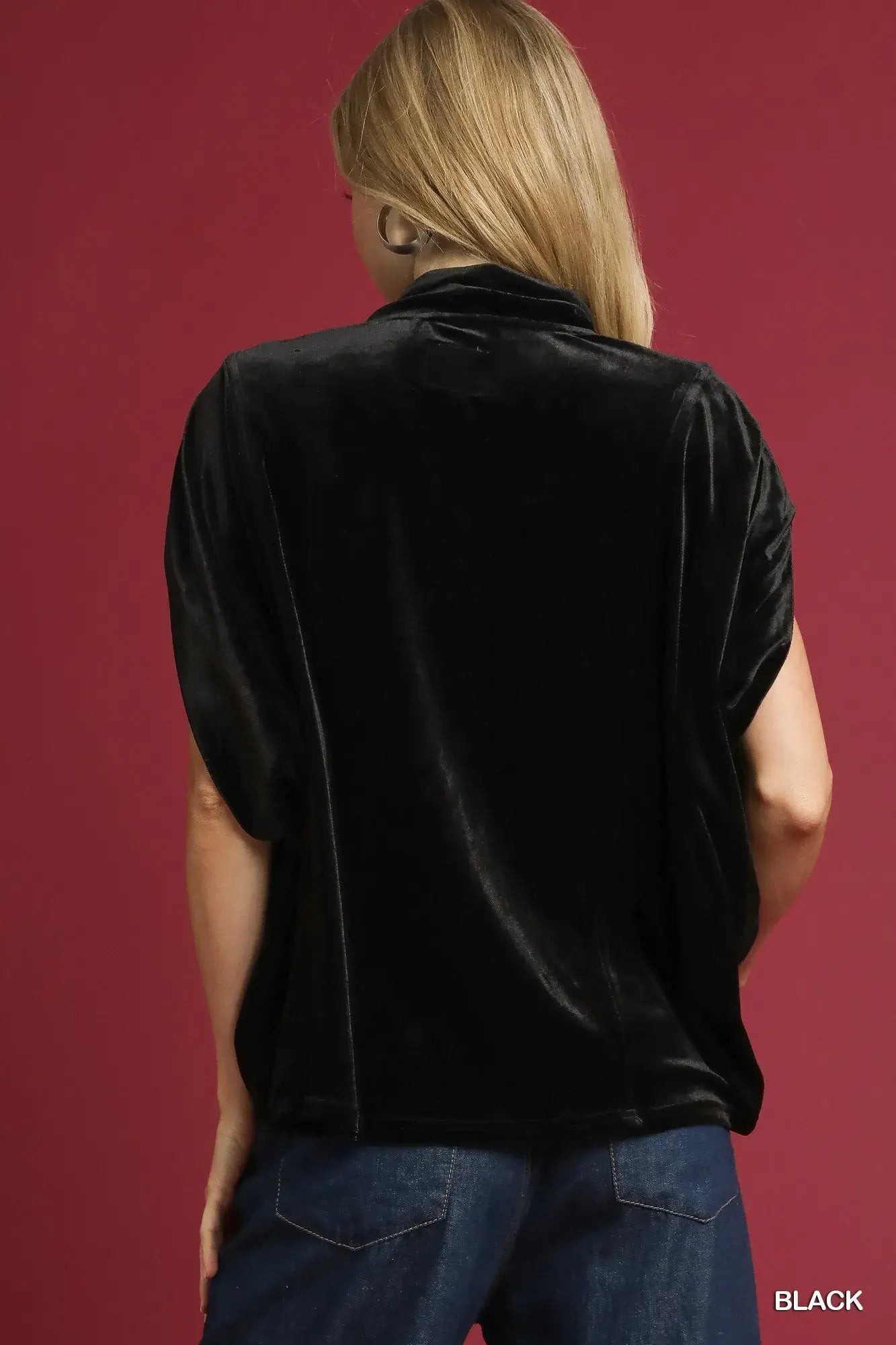 Umgee Velvet Mock Neck Sleeveless Blouse, , $ 48.00, A Moment Of Now™