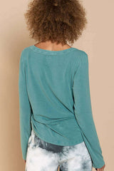 Shop Plus Size Teal Button-Front Long Sleeve Top | USA Women's Boutique , Tops, USA Boutique