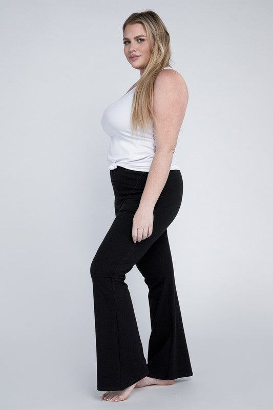 Plus Size Everyday Comfy Flare Stretchy Pants