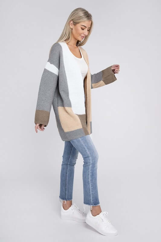 Shop Women's Multicolour Textured Cardigan | Trendy Online Boutiques, Cardigans, USA Boutique