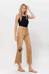 Kiss of California Brown 90's Vintage Crop Flare Jeans, VERVET by Flying Monkey, A Moment Of Now