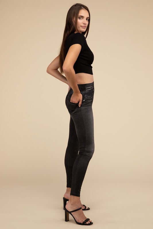 Casual Denim Leggings, Lilou, $ 15.95