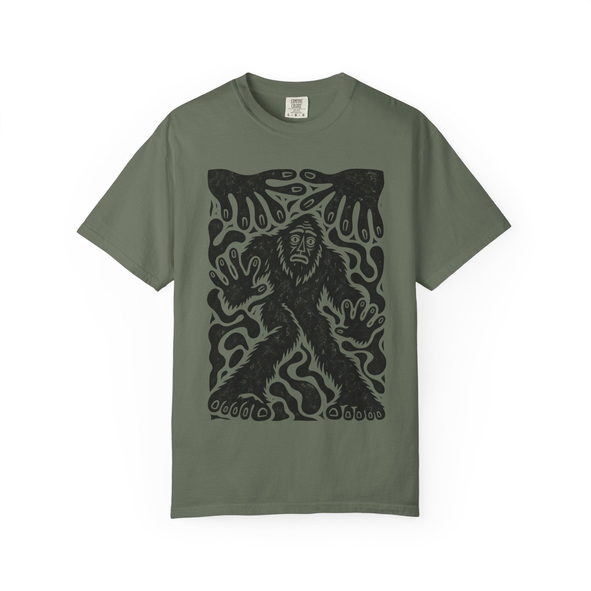 Surreal Haunted Bigfoot Graphic T-Shirt | Vintage Sasquatch Tee