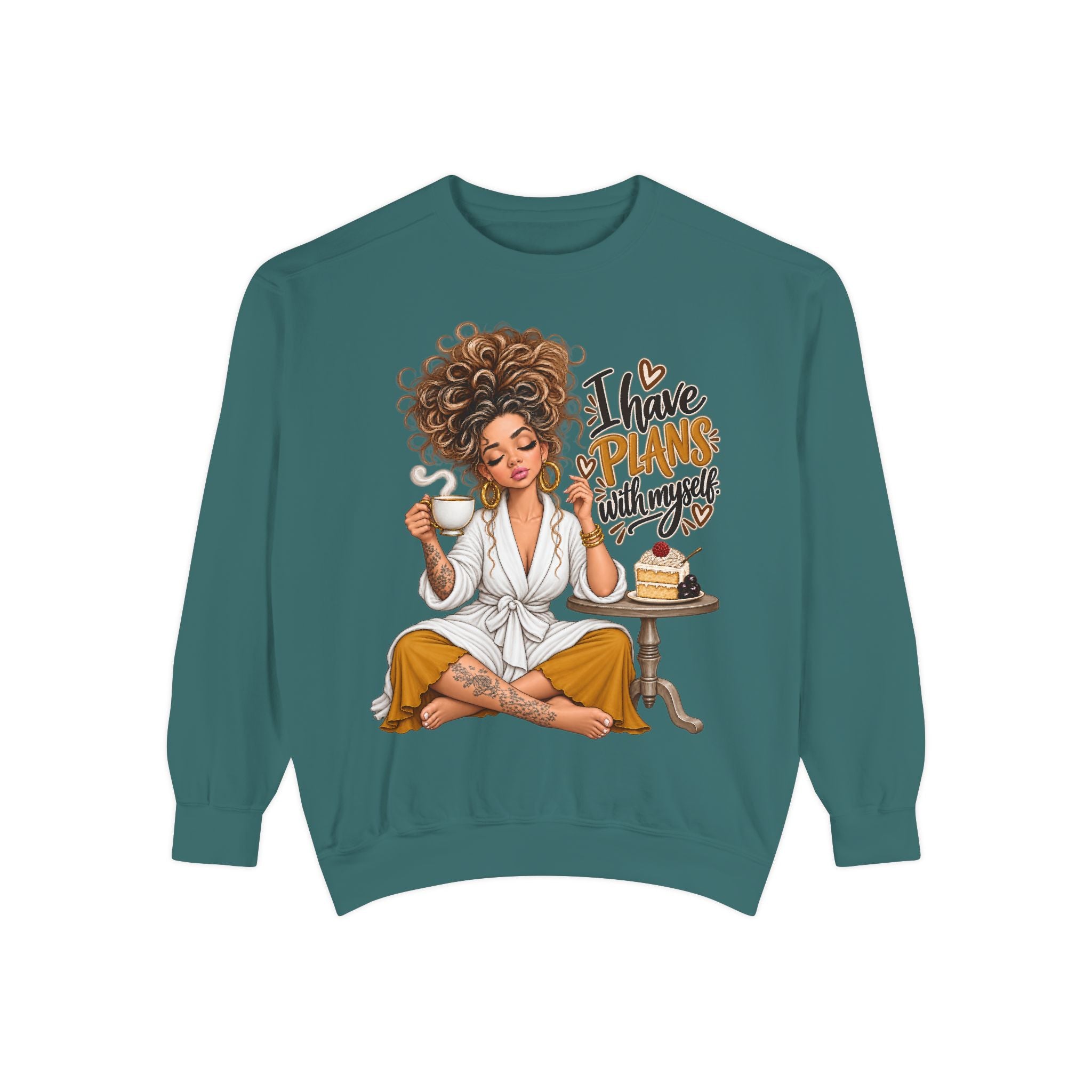 I Have Plans With Myself Sweatshirt — Cozy Self-Care Relaxation Crewneck - sweatshirt product image 8