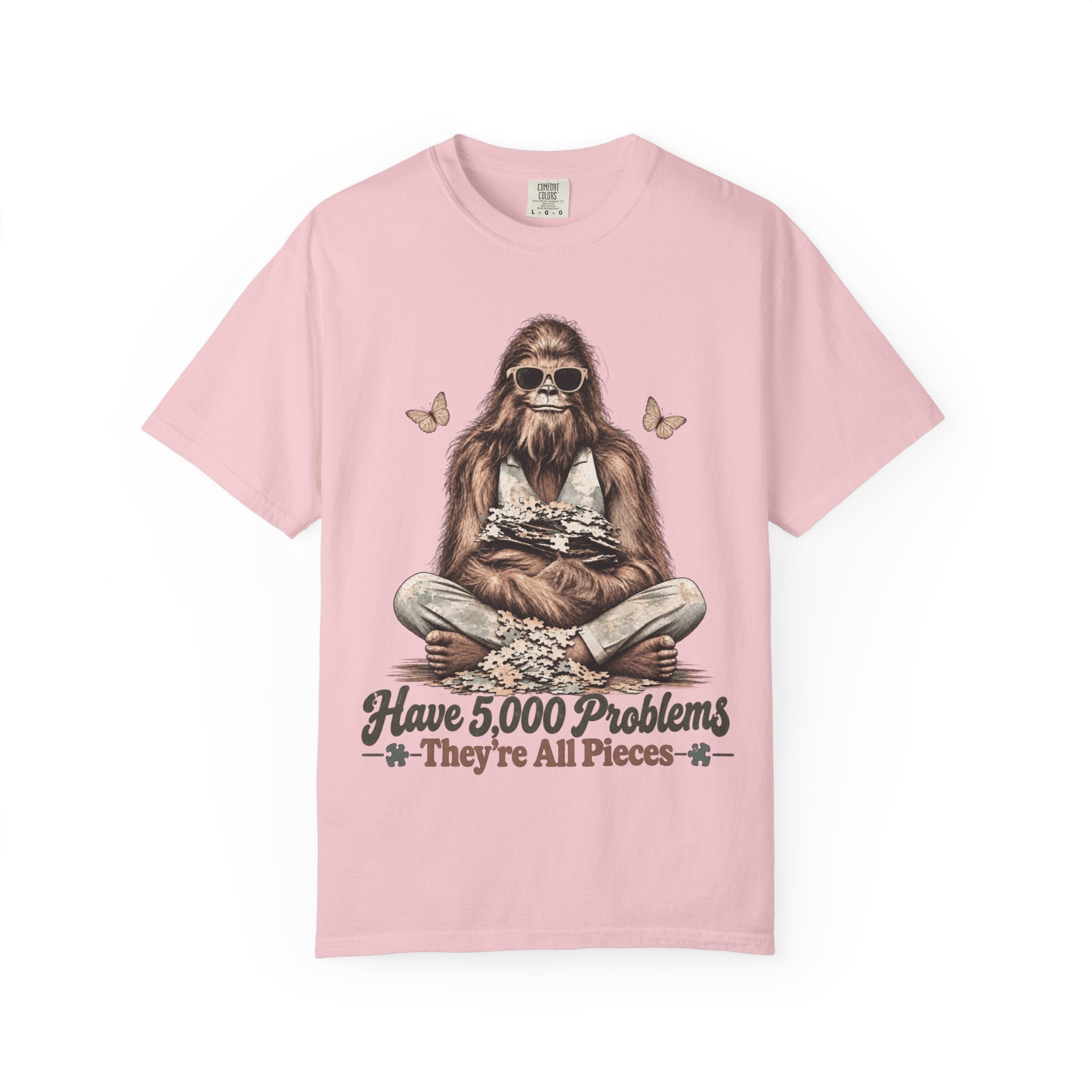 Bigfoot Puzzle Lover T-Shirt – Have 5,000 Problems, They're All Pieces