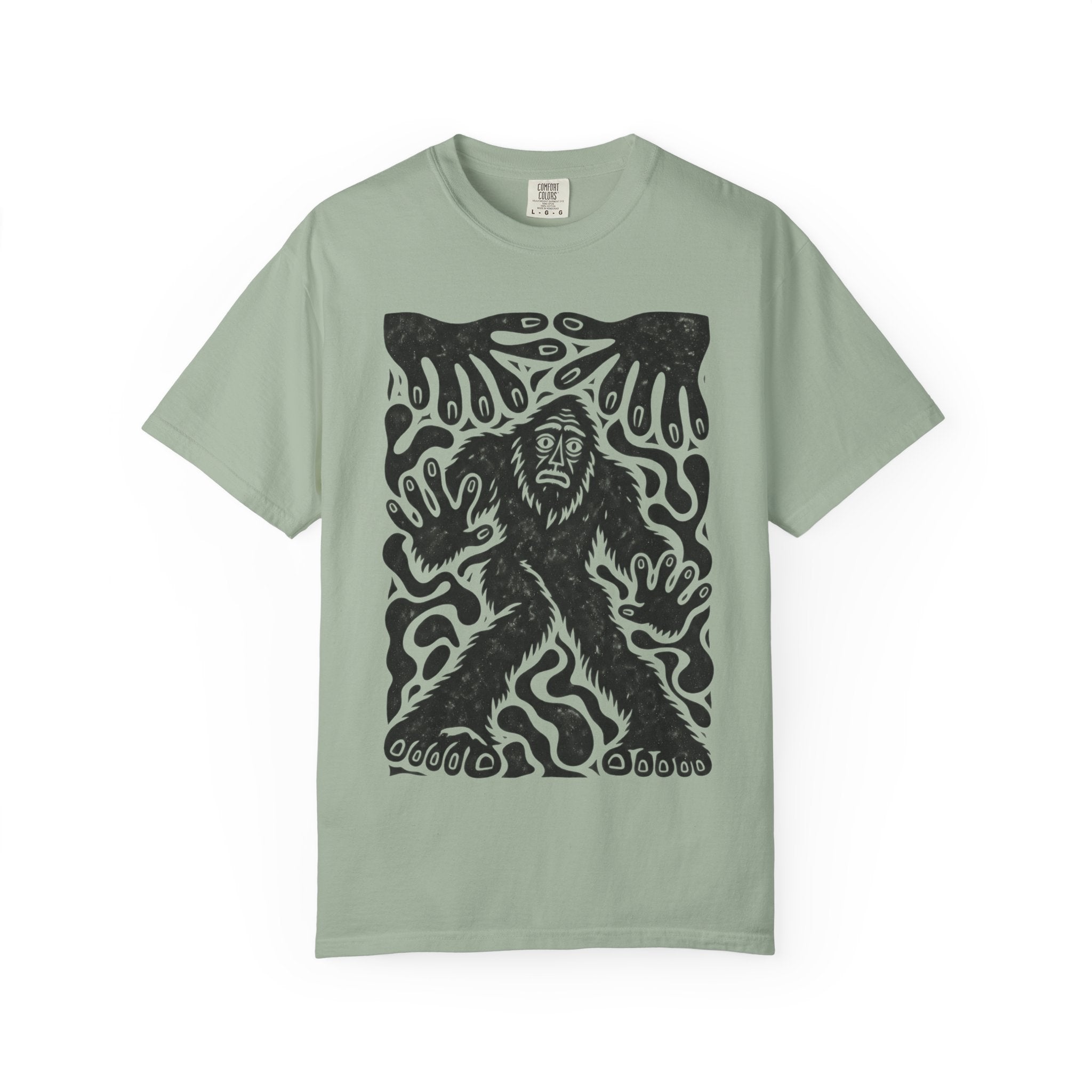 Surreal Haunted Bigfoot Graphic T-Shirt | Vintage Sasquatch Tee