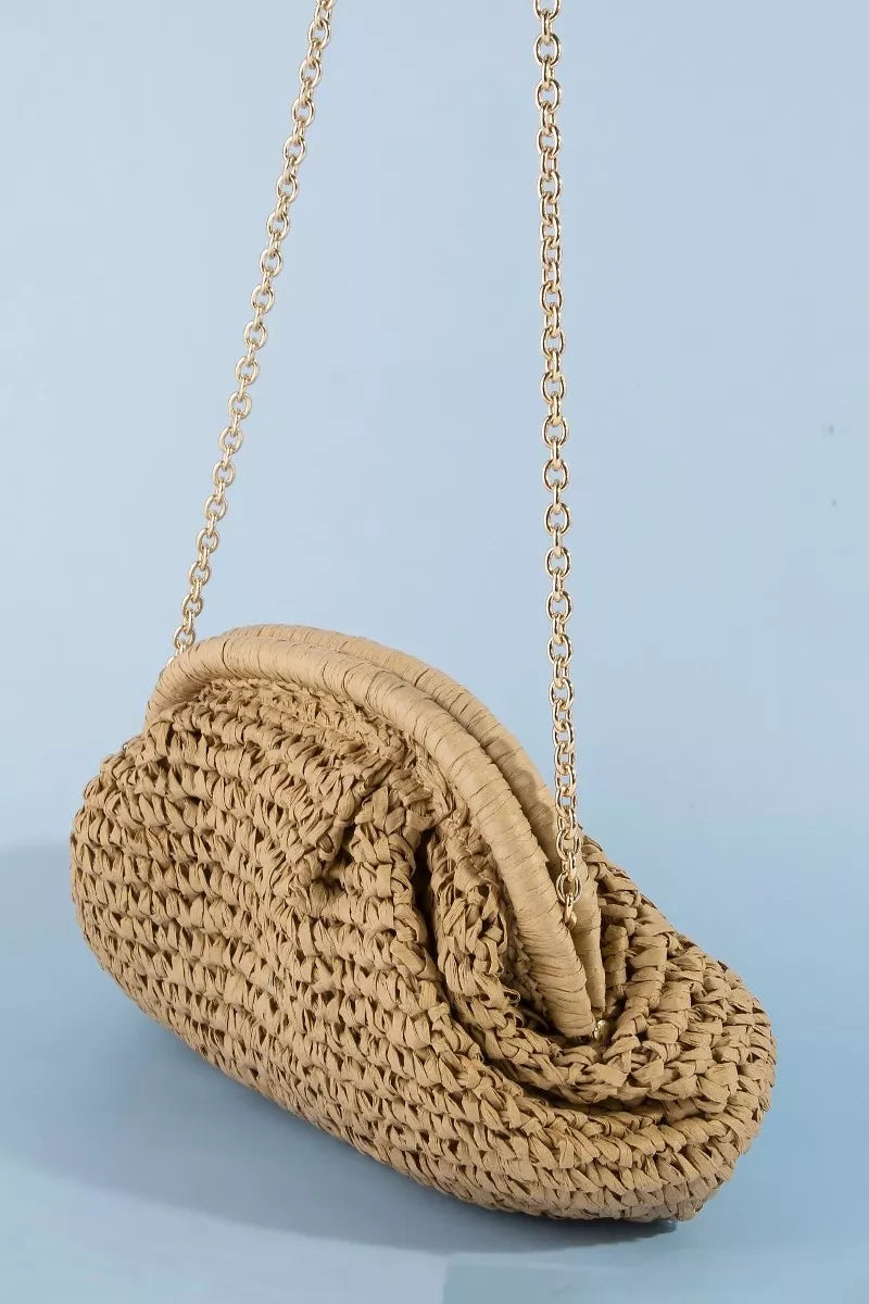 Woven Raffia Frame Shoulder Bag | Boutique In USA, Shoulder Bags, $ 53.00, A Moment Of Now™