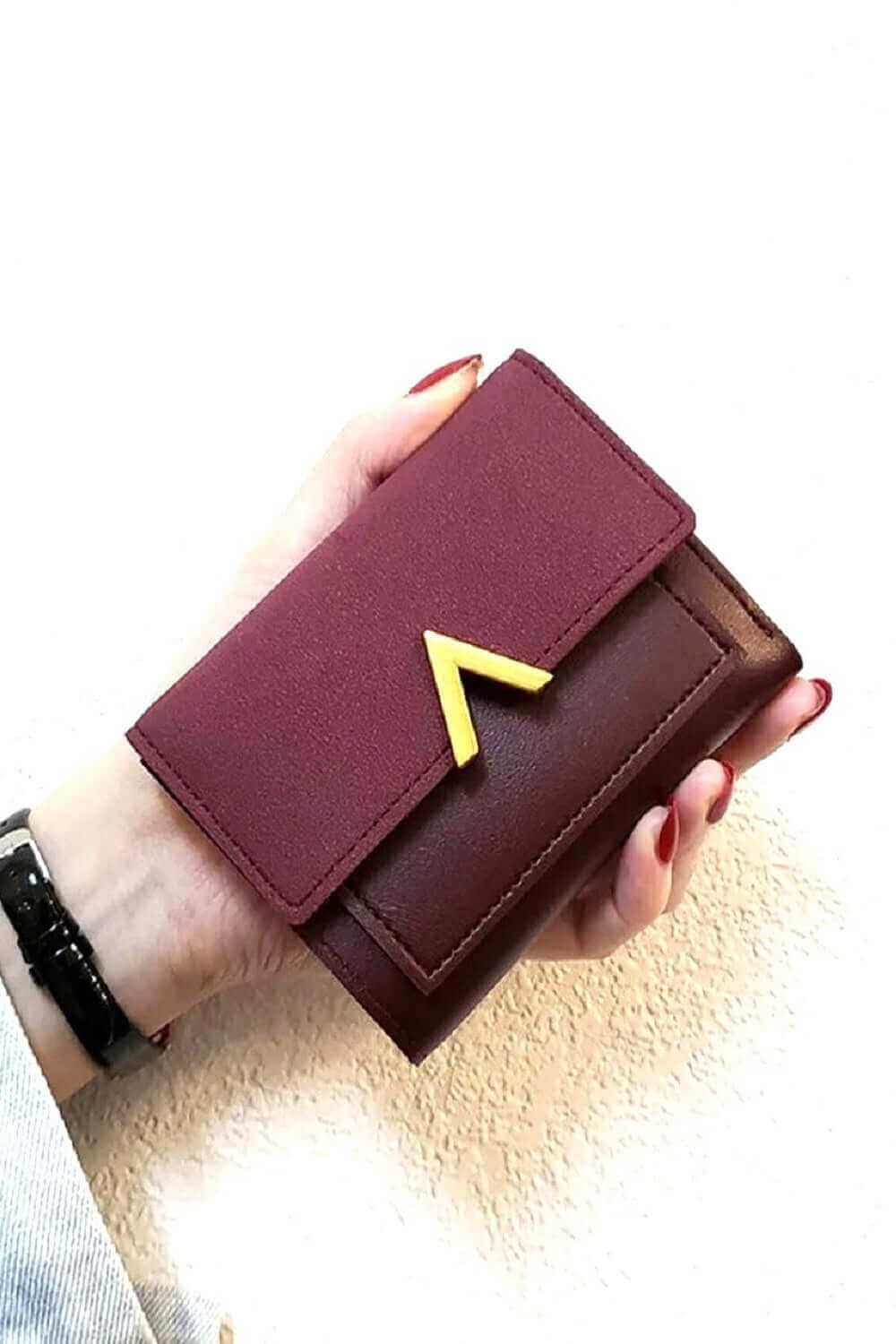 Minimalist PU Leather Compact Trifold Wallet, Zenana, $ 18.00