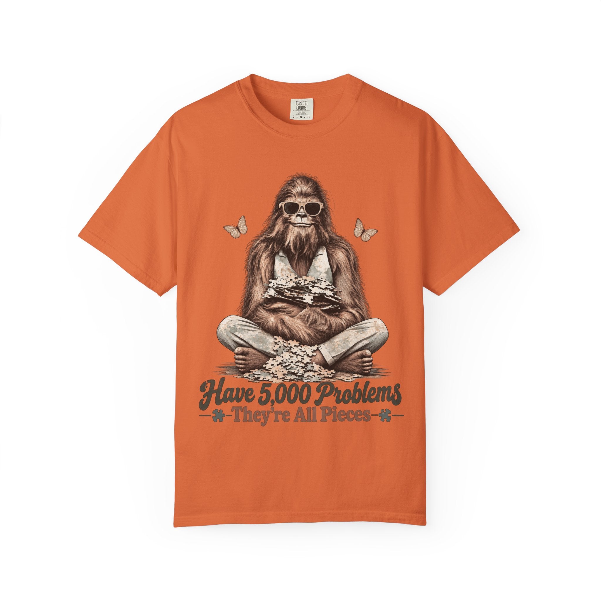 Bigfoot Puzzle Lover T-Shirt – Have 5,000 Problems, They're All Pieces