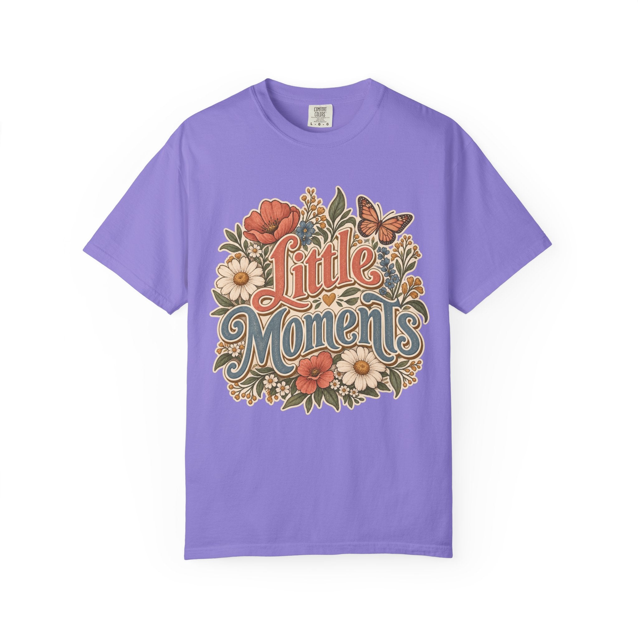 Little Moments T-Shirt — Vintage Floral Butterfly Comfort Colors® Tee