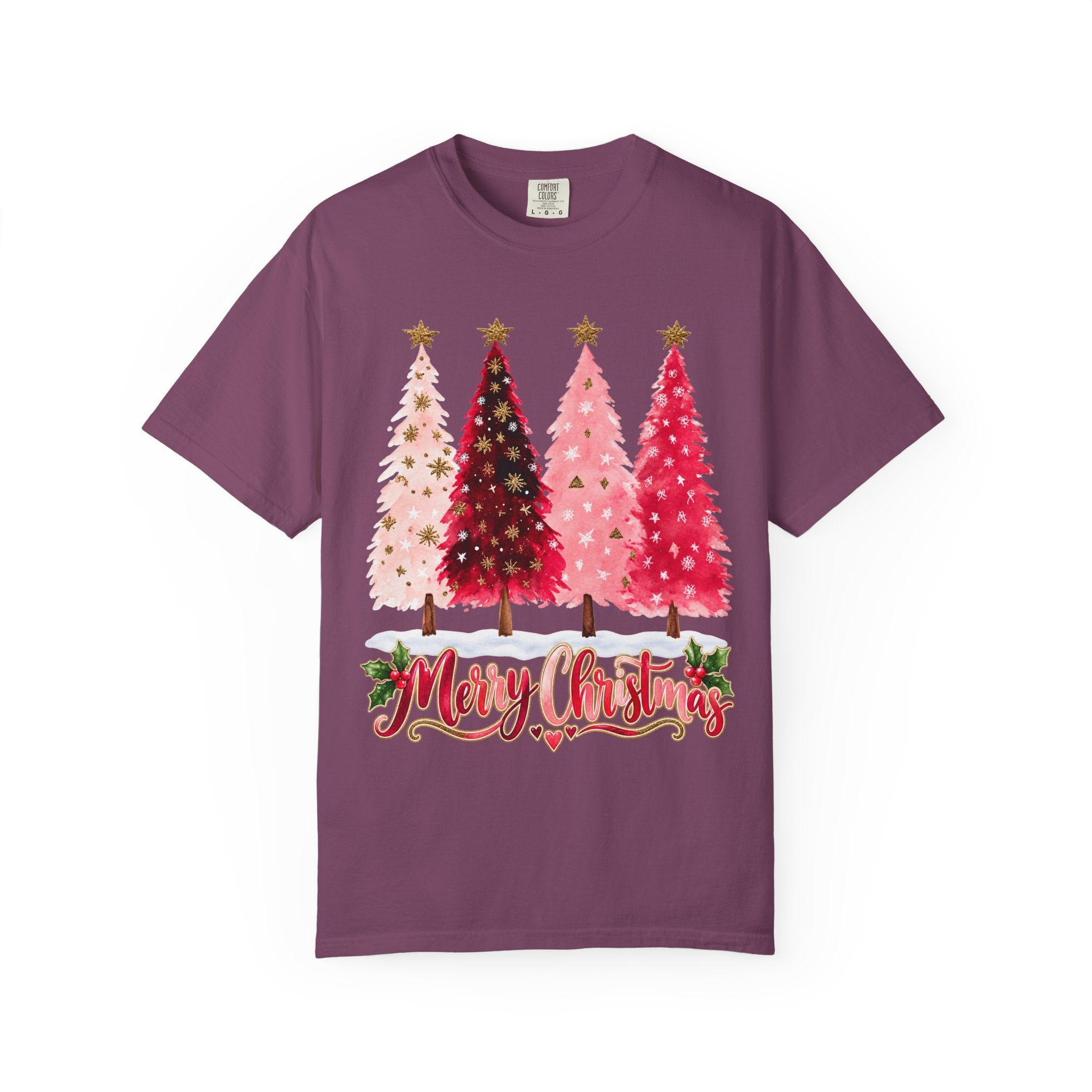 Merry Christmas Pink Tree T-Shirt - t-shirt product image 15