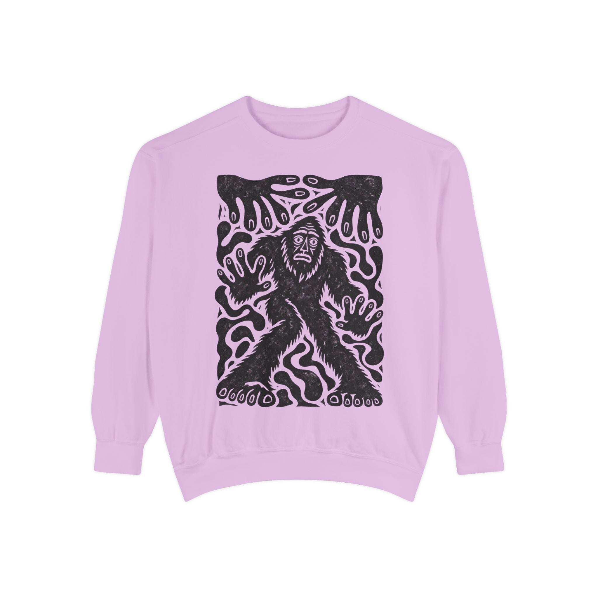 Surreal Haunted Bigfoot Graphic Sweatshirt