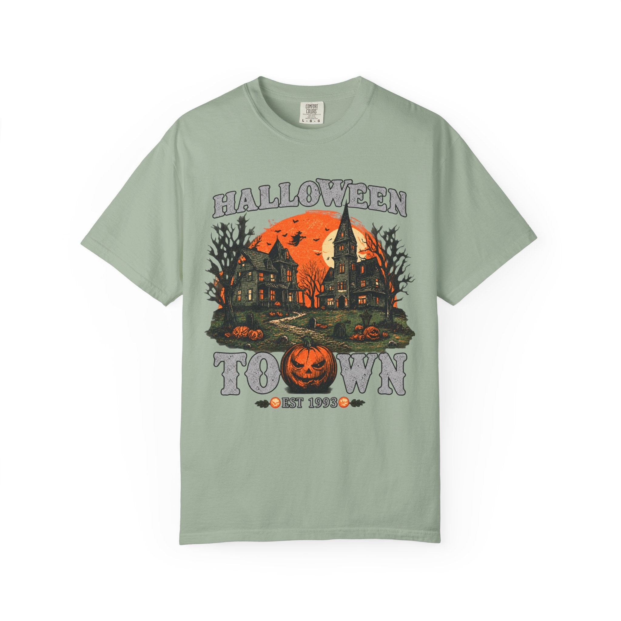 Halloween Town Vintage Tee — Haunted Pumpkin Village Graphic T-Shirt - t-shirt product image 5