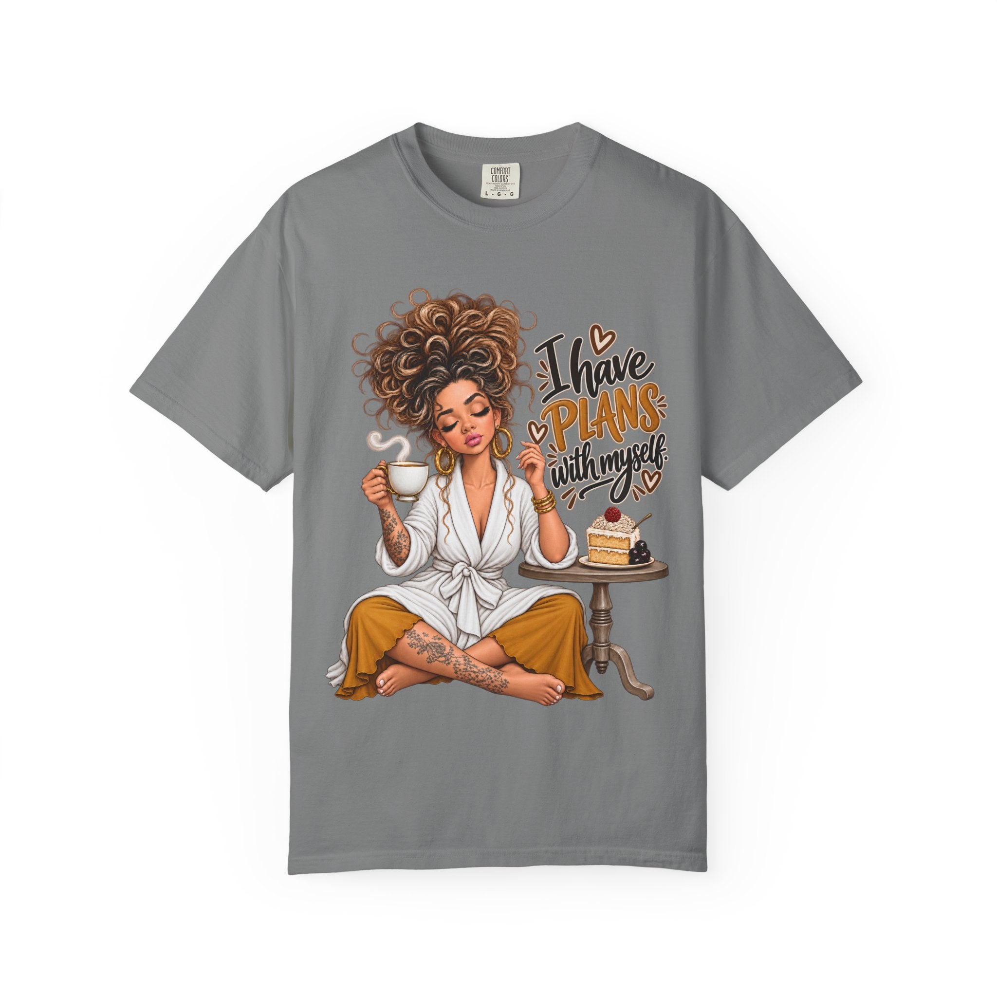 I Have Plans With Myself Relaxed Tee — Self-Care Cozy Shirt - t-shirt product image 4