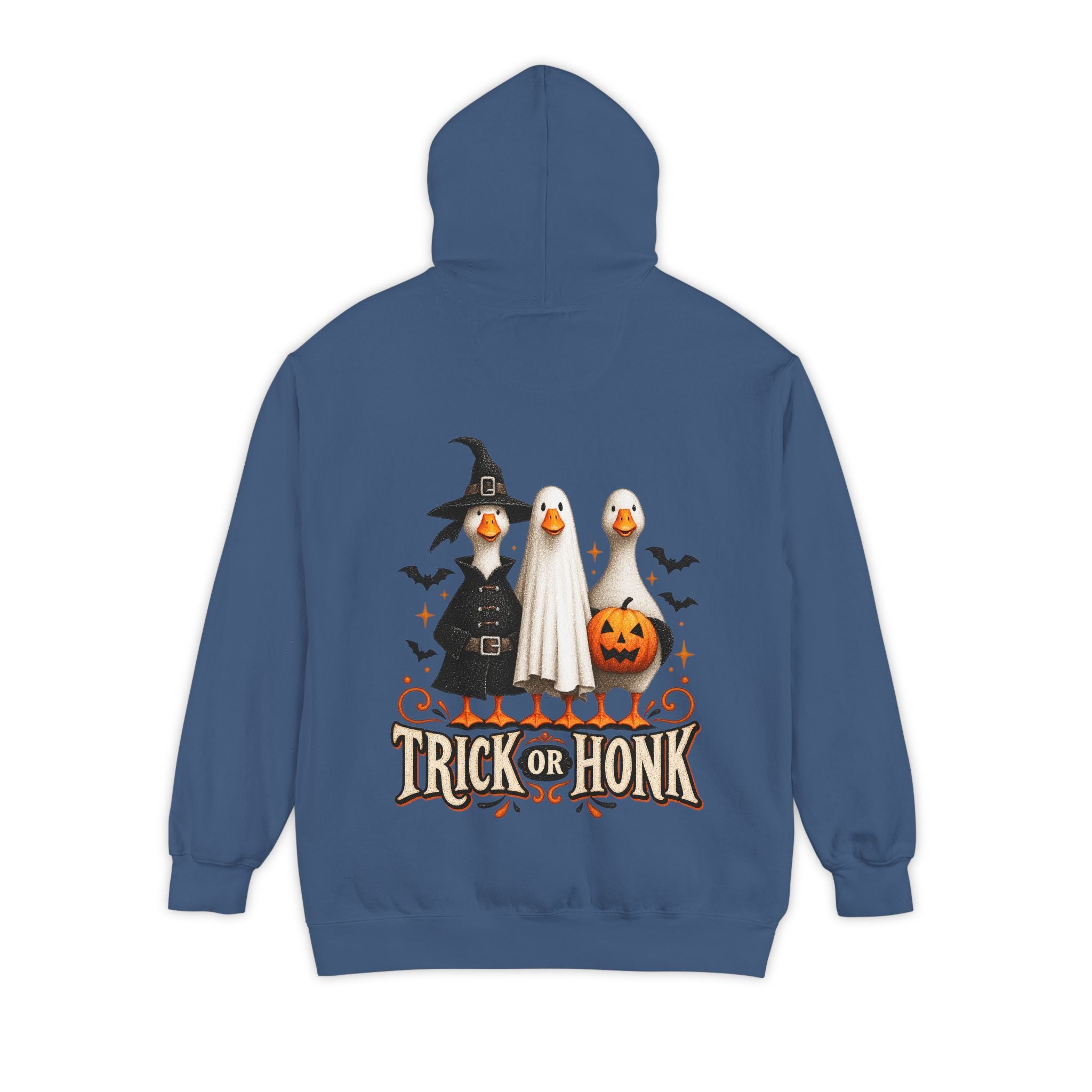 Halloween Witch & Cat Hoodie — 'Trick or Treat' Cozy Graphic Pullover