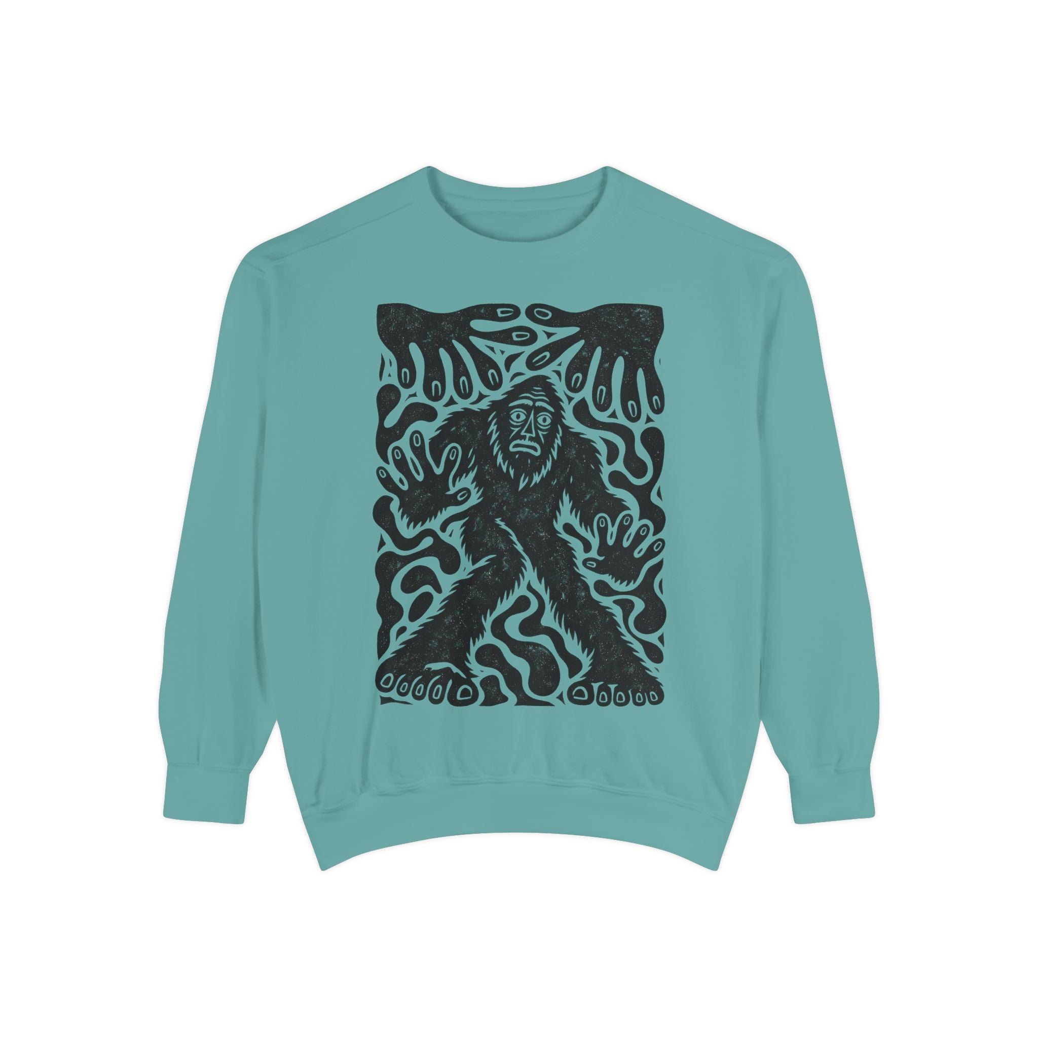 Surreal Haunted Bigfoot Graphic Sweatshirt