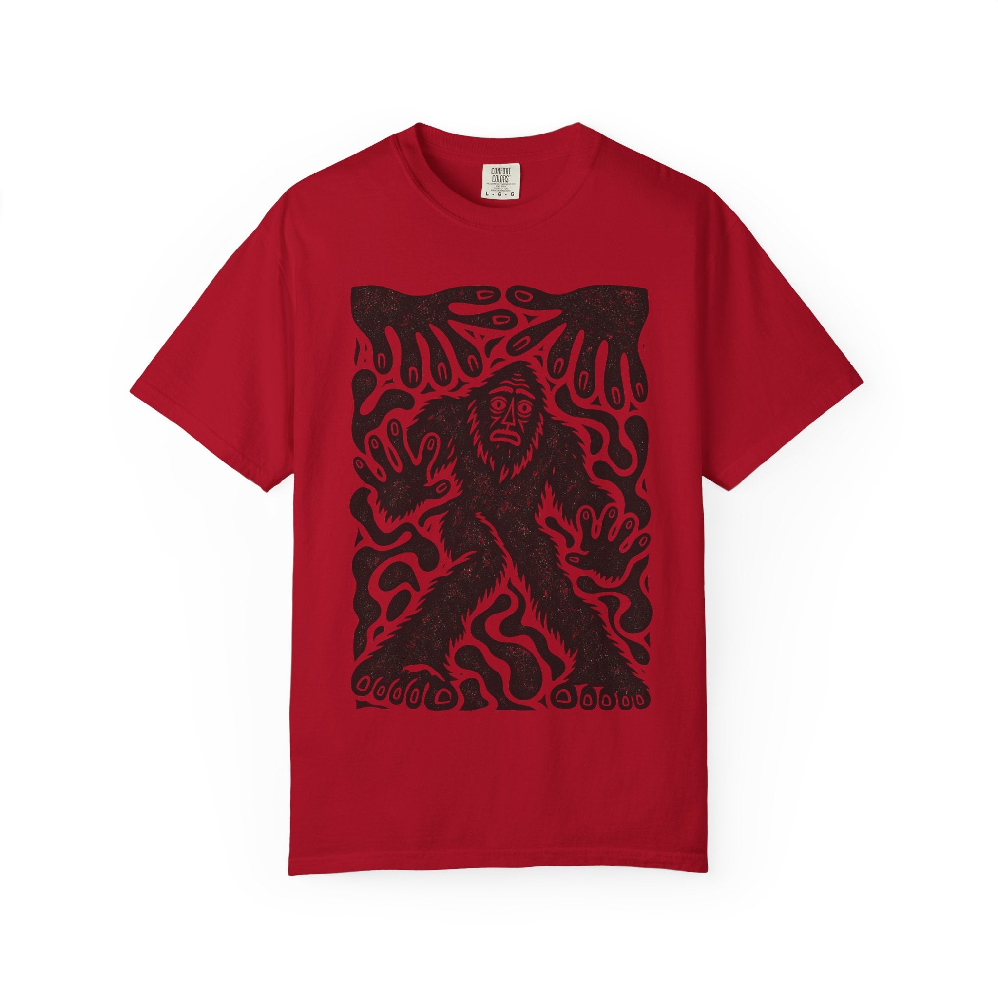 Surreal Haunted Bigfoot Graphic T-Shirt | Vintage Sasquatch Tee