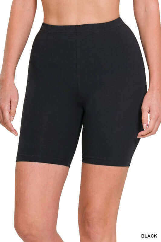 Premium Cotton Biker Shorts, ZENANA, $ 9.95