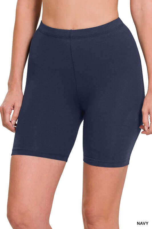 Premium Cotton Biker Shorts, ZENANA, $ 9.95