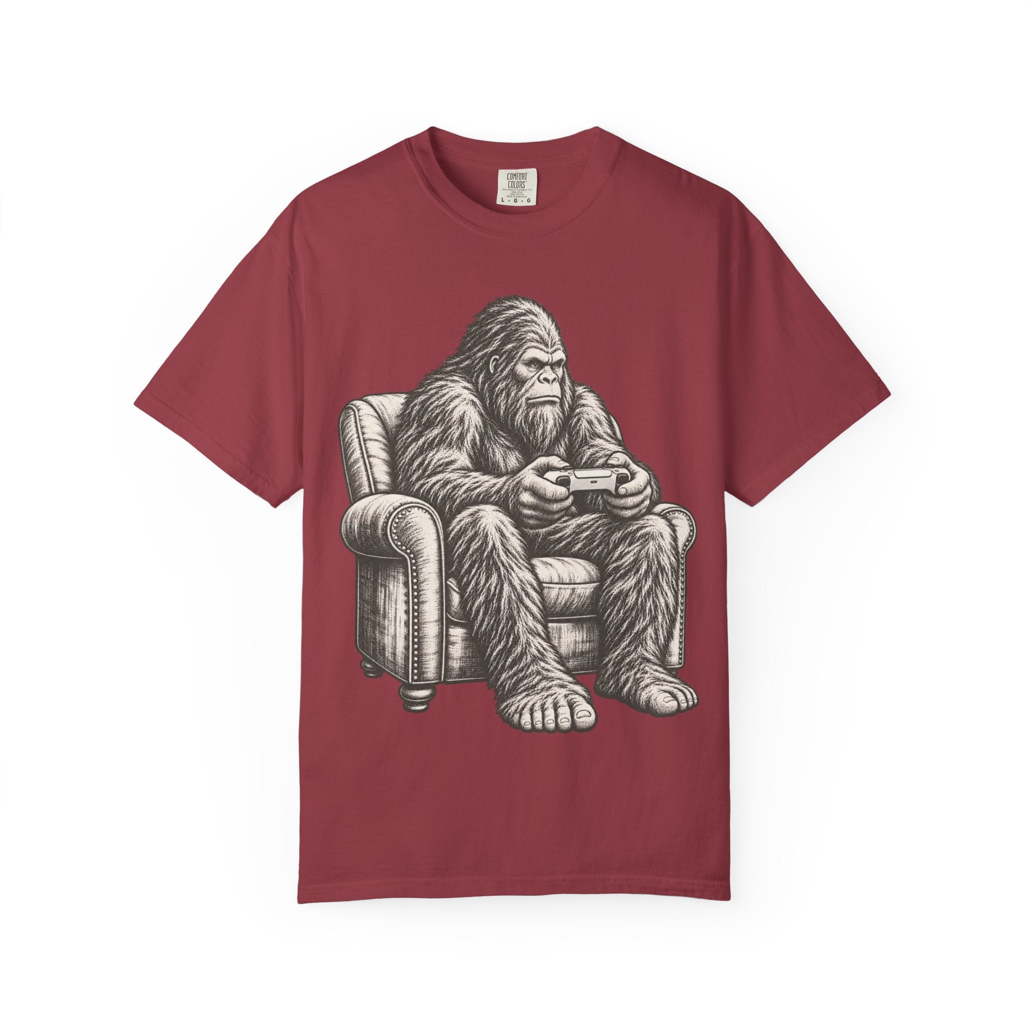 Bigfoot Gamer T-Shirt — Sasquatch gaming Comfort Colors® 1717 graphic tee, product image 18