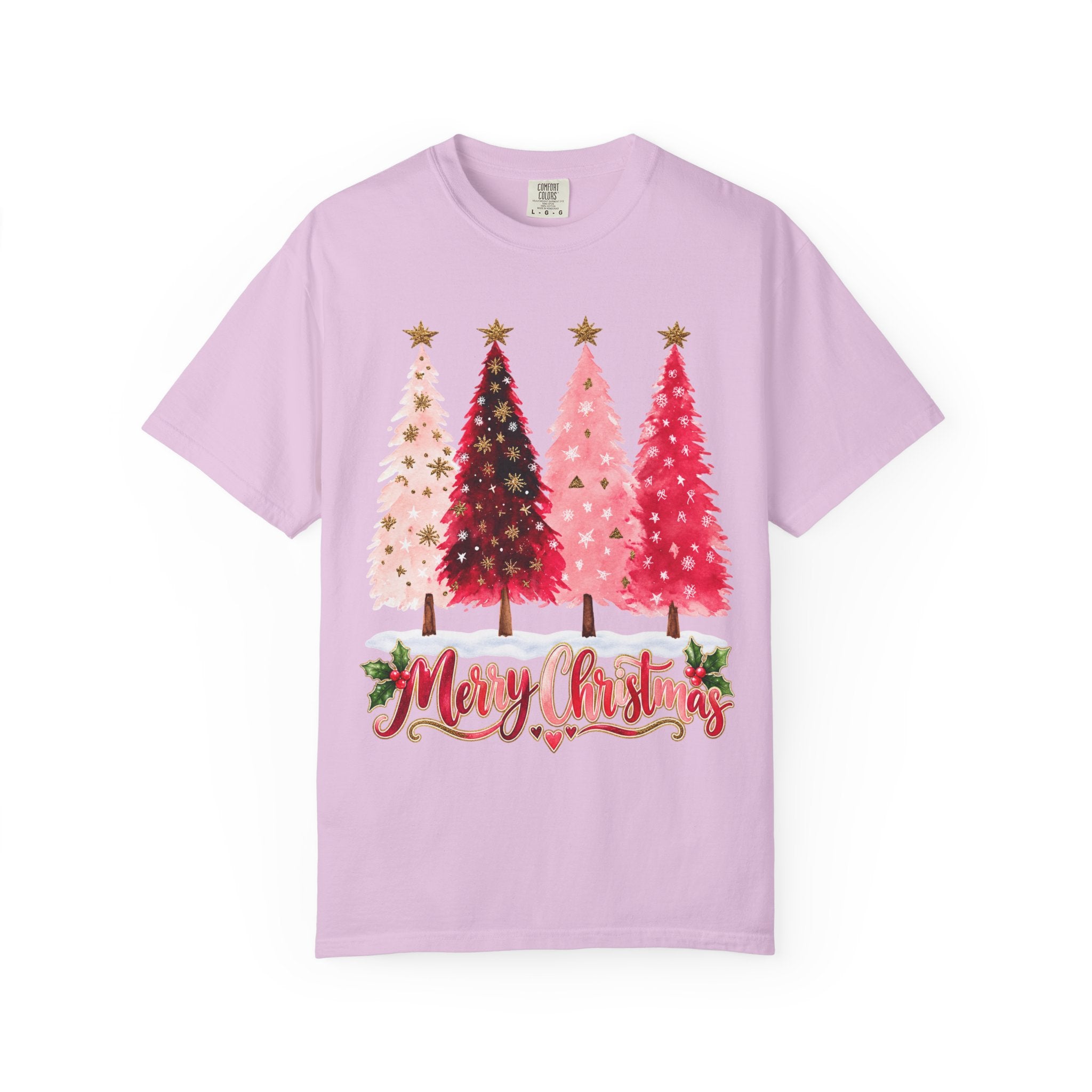 Merry Christmas Pink Tree T-Shirt - t-shirt product image 13