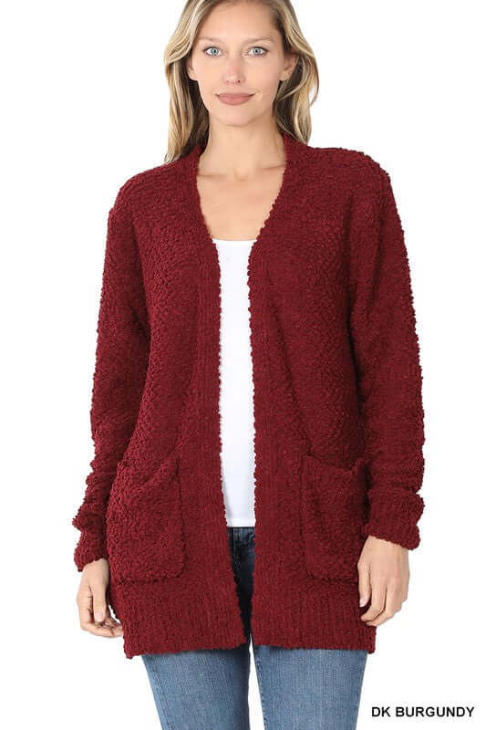 Long Sleeve Popcorn Cardigan, ZENANA, $ 48.95