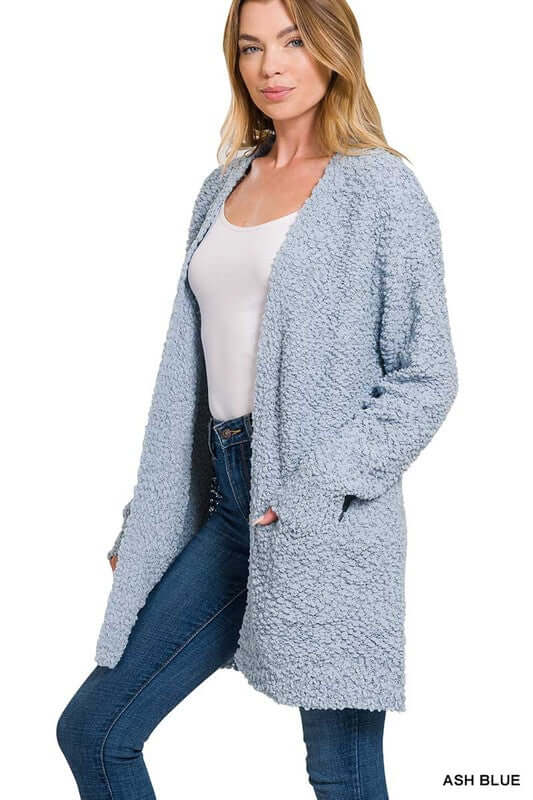 Long Sleeve Popcorn Cardigan, ZENANA, $ 48.95