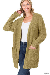 Long Sleeve Popcorn Cardigan, ZENANA, $ 48.95